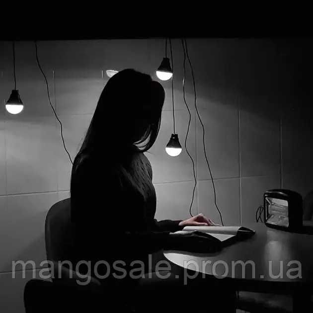 ПОТУЖНИЙ! Ліхтар PowerBank, з сонячною зарядкою + лампочки 3 шт