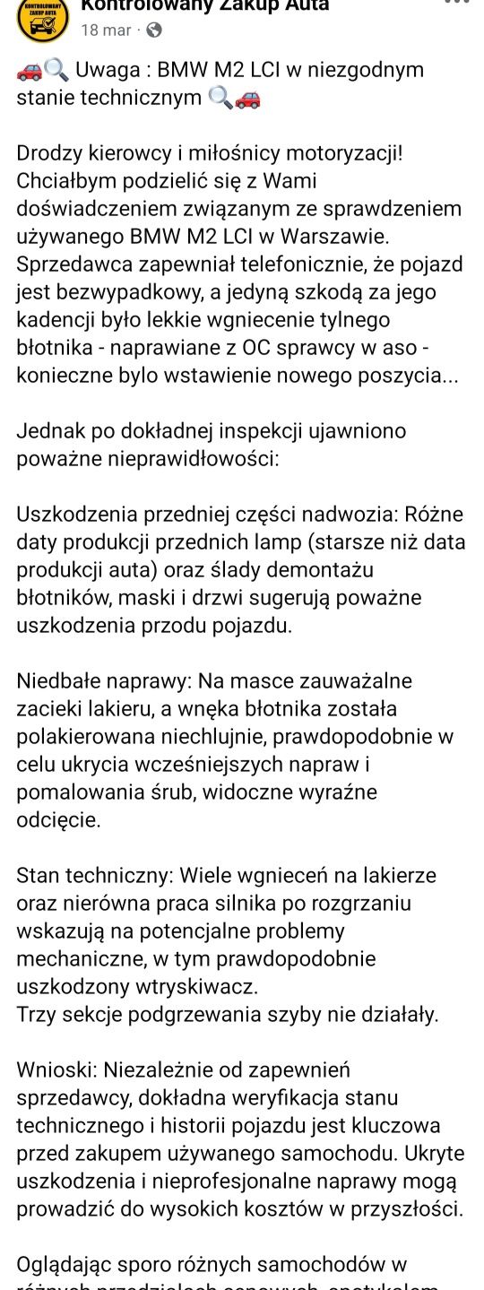 WYNAJMIJ RZECZOZNAWCĘ - SPRAWDZANIE AUT przed zakupem samochodu auta