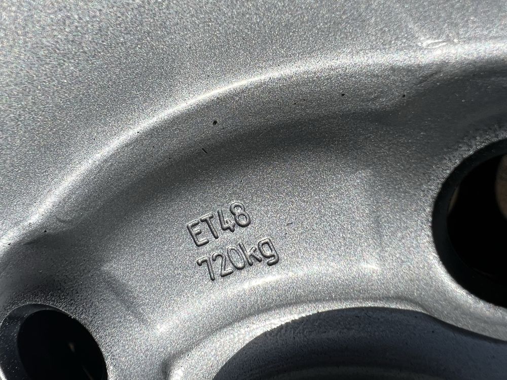 4xfelga stalowa 16” VW/SEAT/SKODA (5x112 ET48) - nowe