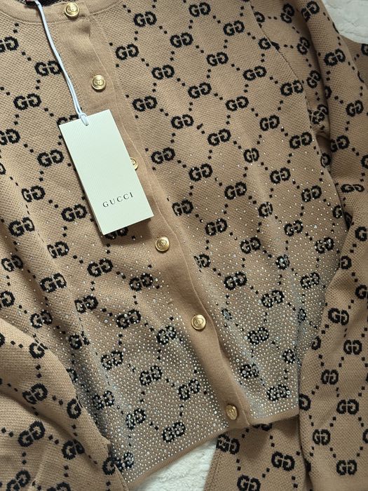 Komplet dzianina brąz