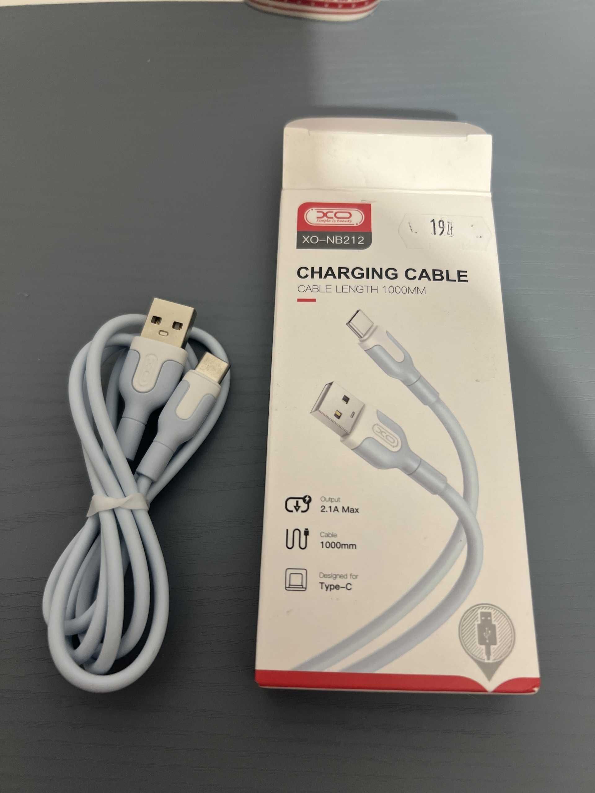 Kabel USB Typ C XO, niebieski mac 2,1A