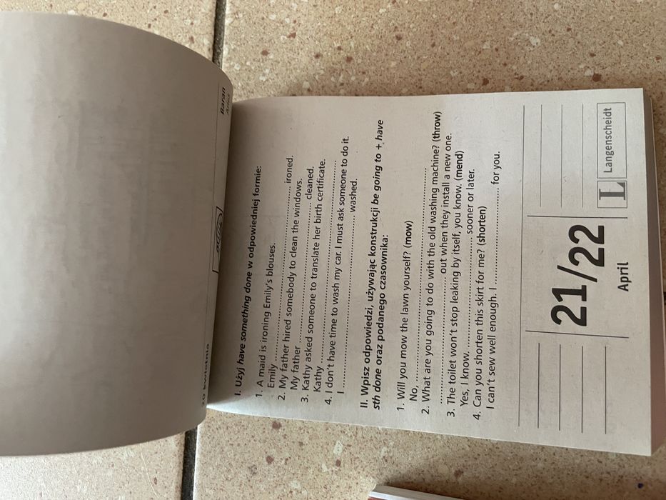 Zestaw język angielski kurs ćwiczenia rozmówki do nauki fiszki A2 B1