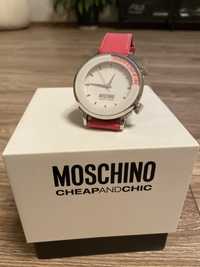 Часы женские MOSCHINO, оригинал, розовый ремешок кожа