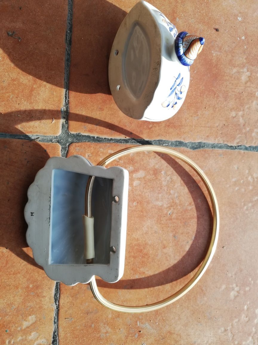 Mydelniczka+wieszak na ręczniki porcelanowe!