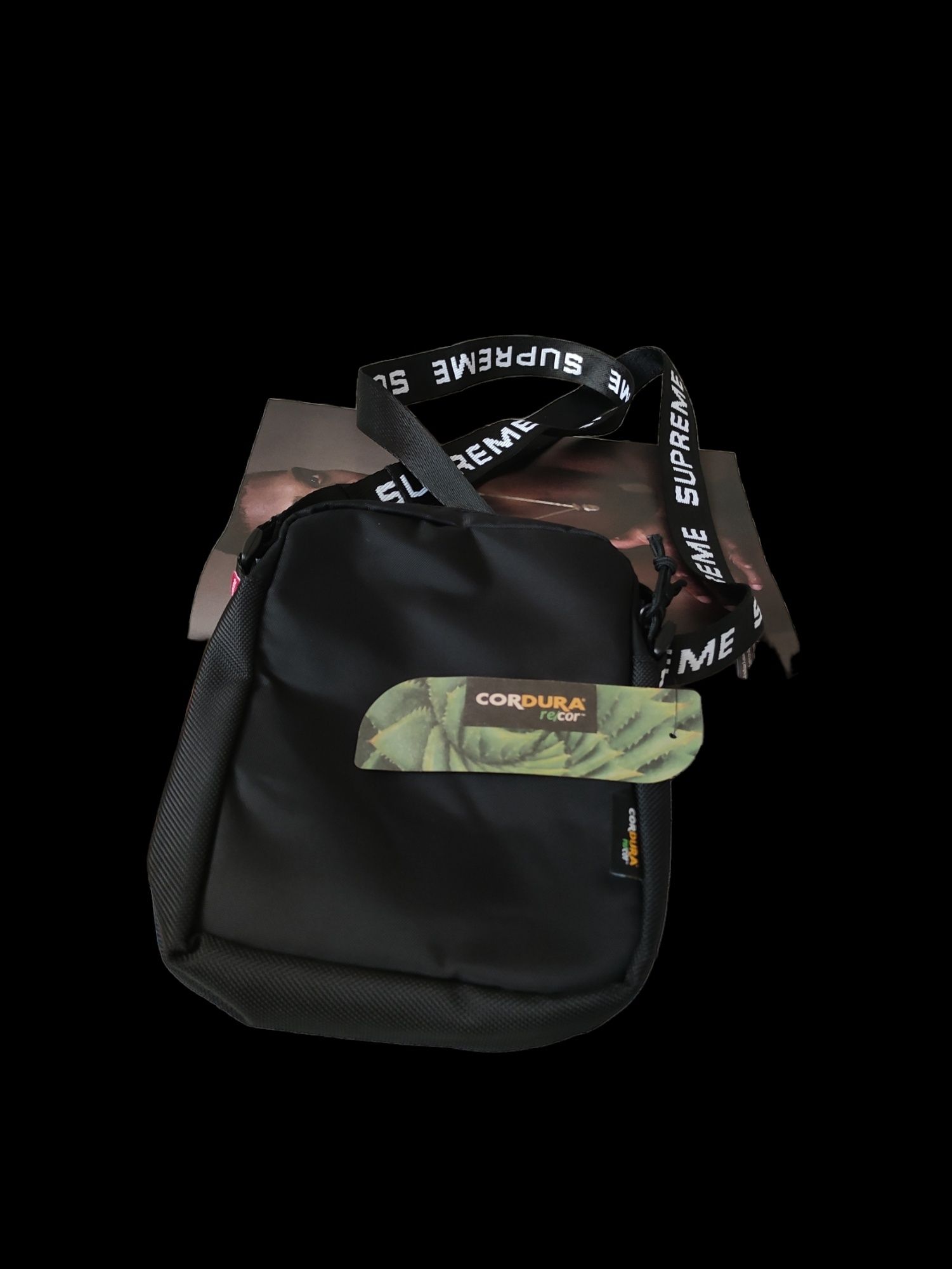 Supreme FW2022 shoulder bag, nerka, na ramię, drip streetwear all blac