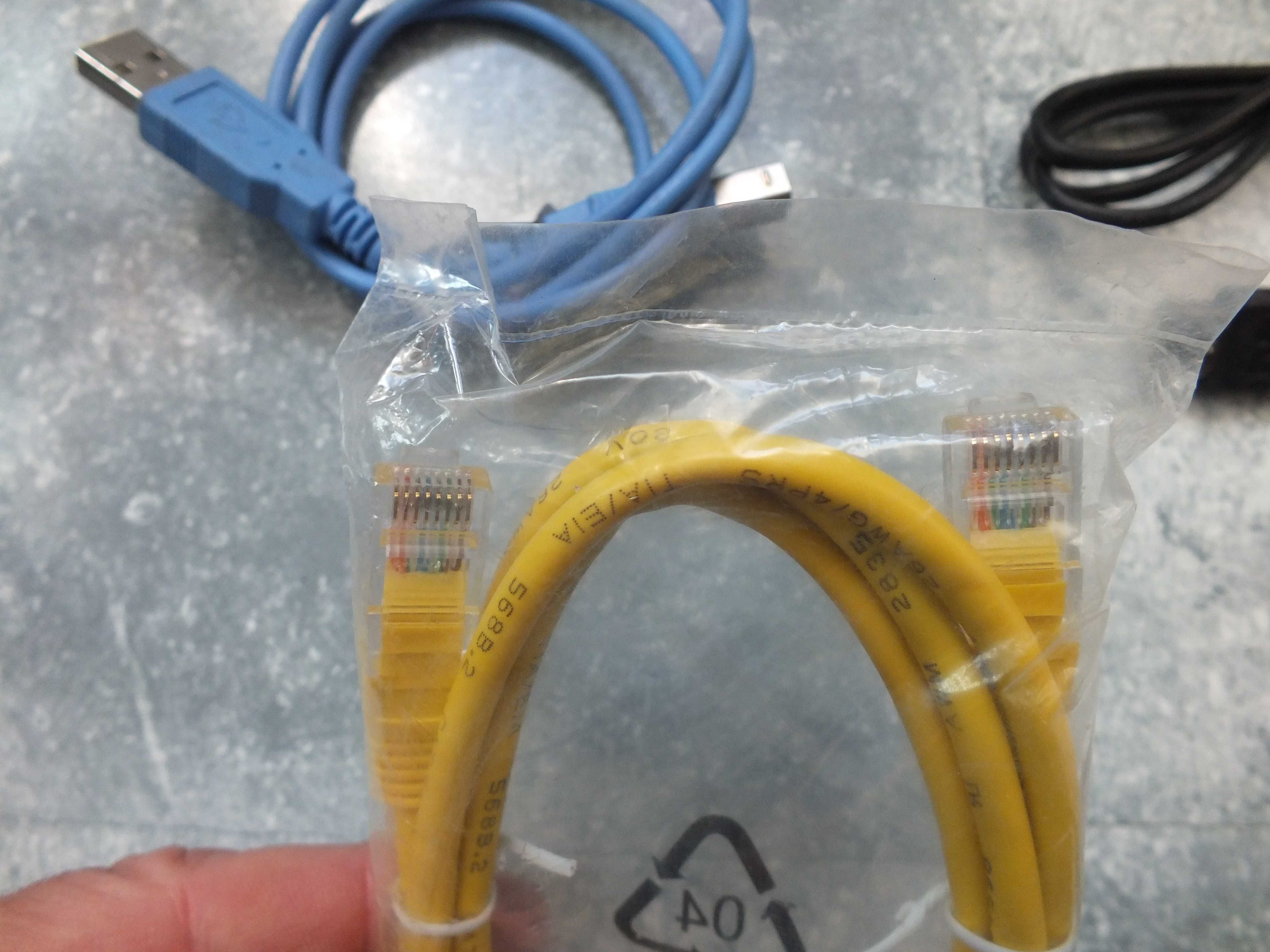 zestaw 9szt. kabel 3x kabel HDMI, antenowy, USB typ C, RJ45 kable NOWE