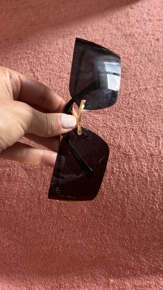 Okulary projektant miu miu prada zara czarne owe napis