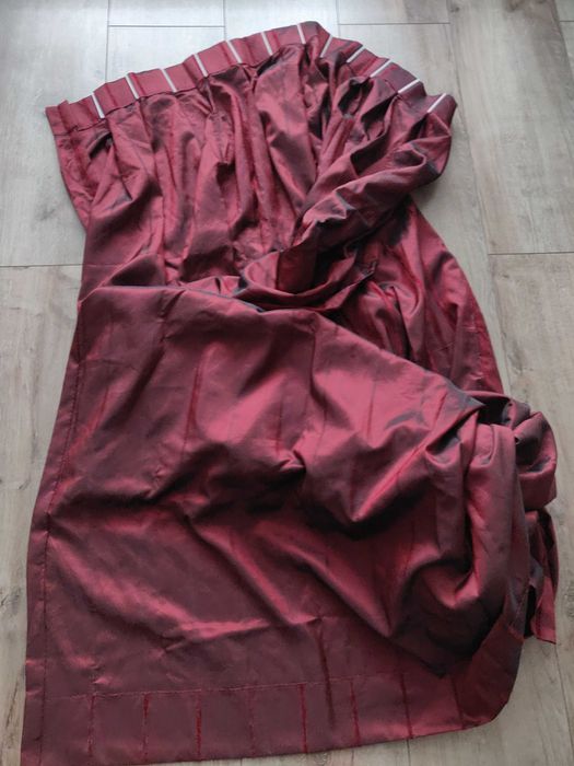 Комплект штор цвет хамелеон черно- бордовый, 3 шторы, супер качество