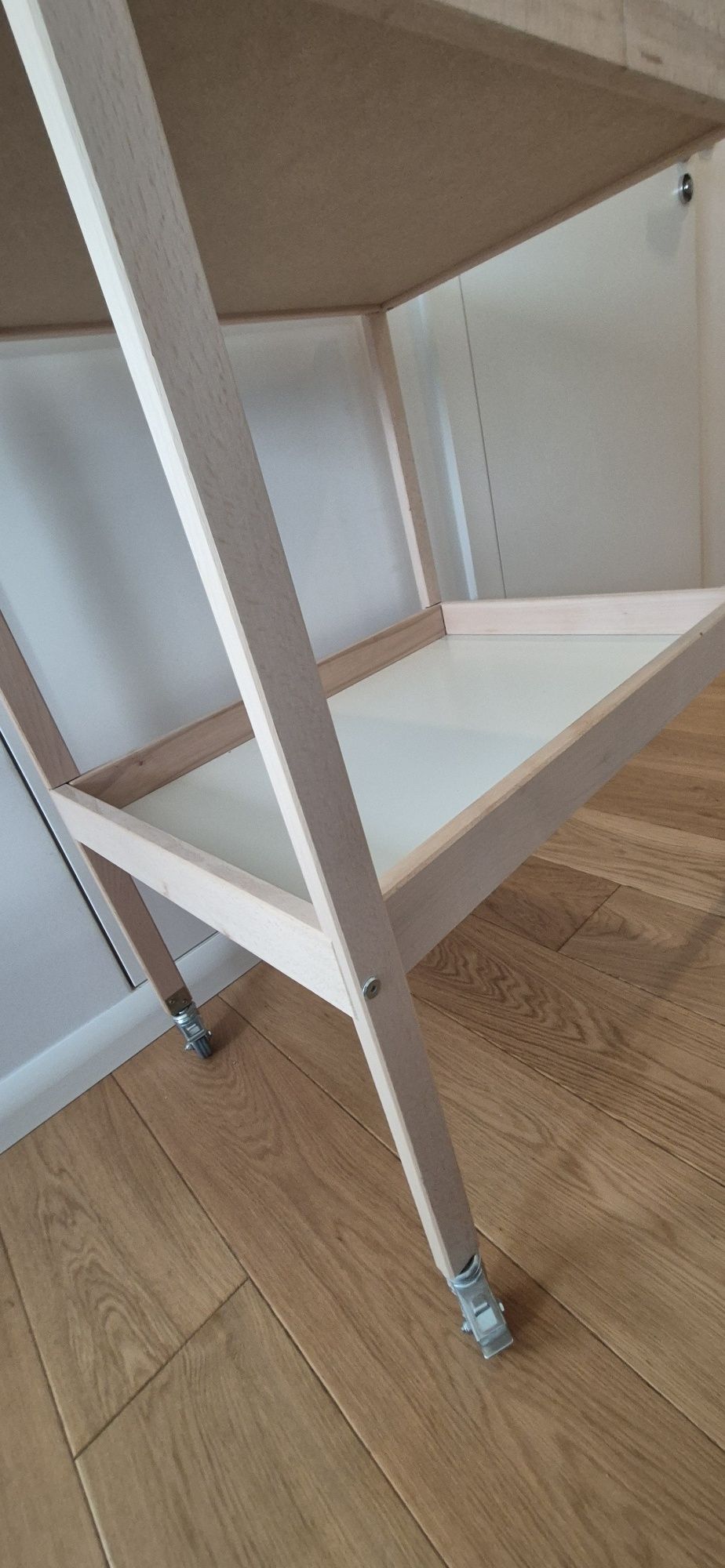 IKEA SNIGLAR Stół do przewijania buk 72 x 53 cm + kółka