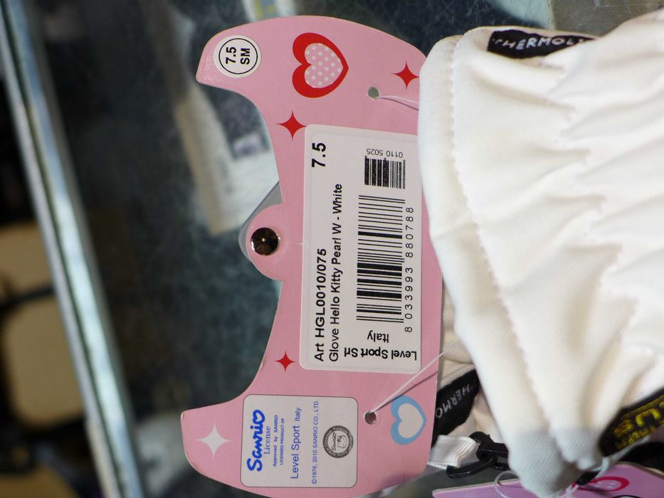Rękawice narciarskie HELLO KITTY białe rozm. 7.5