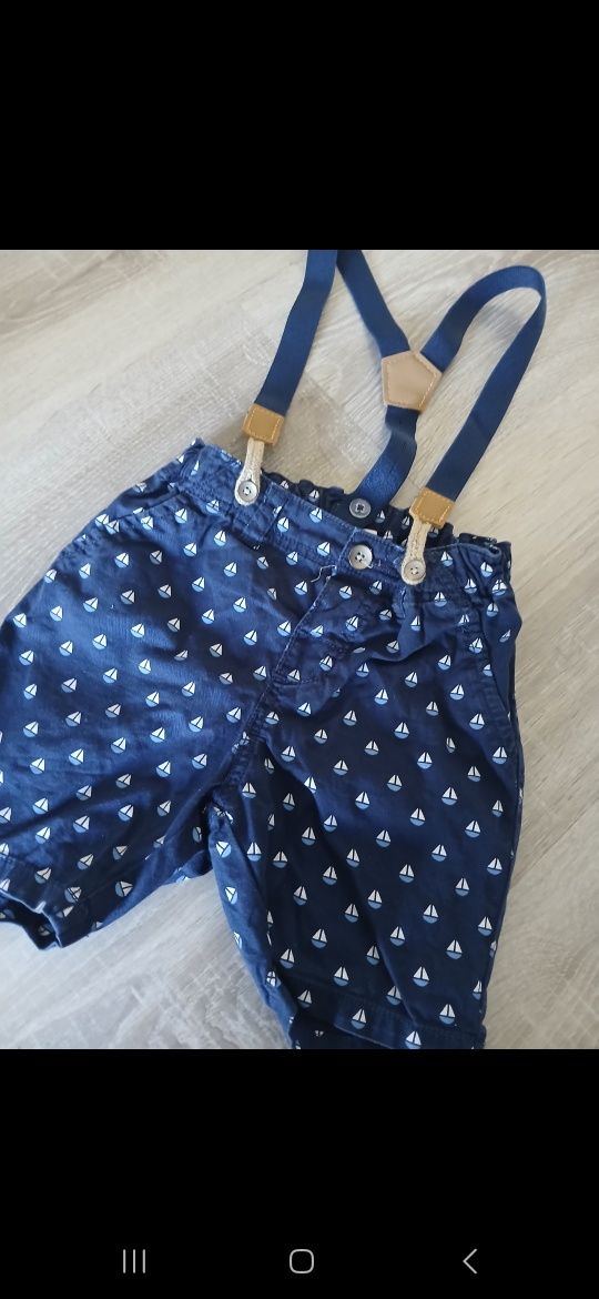Spodenki na szelkach H&M rozm 80