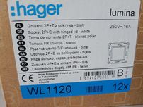 Hager Gniazdko 2P+Z - biały WL1020
