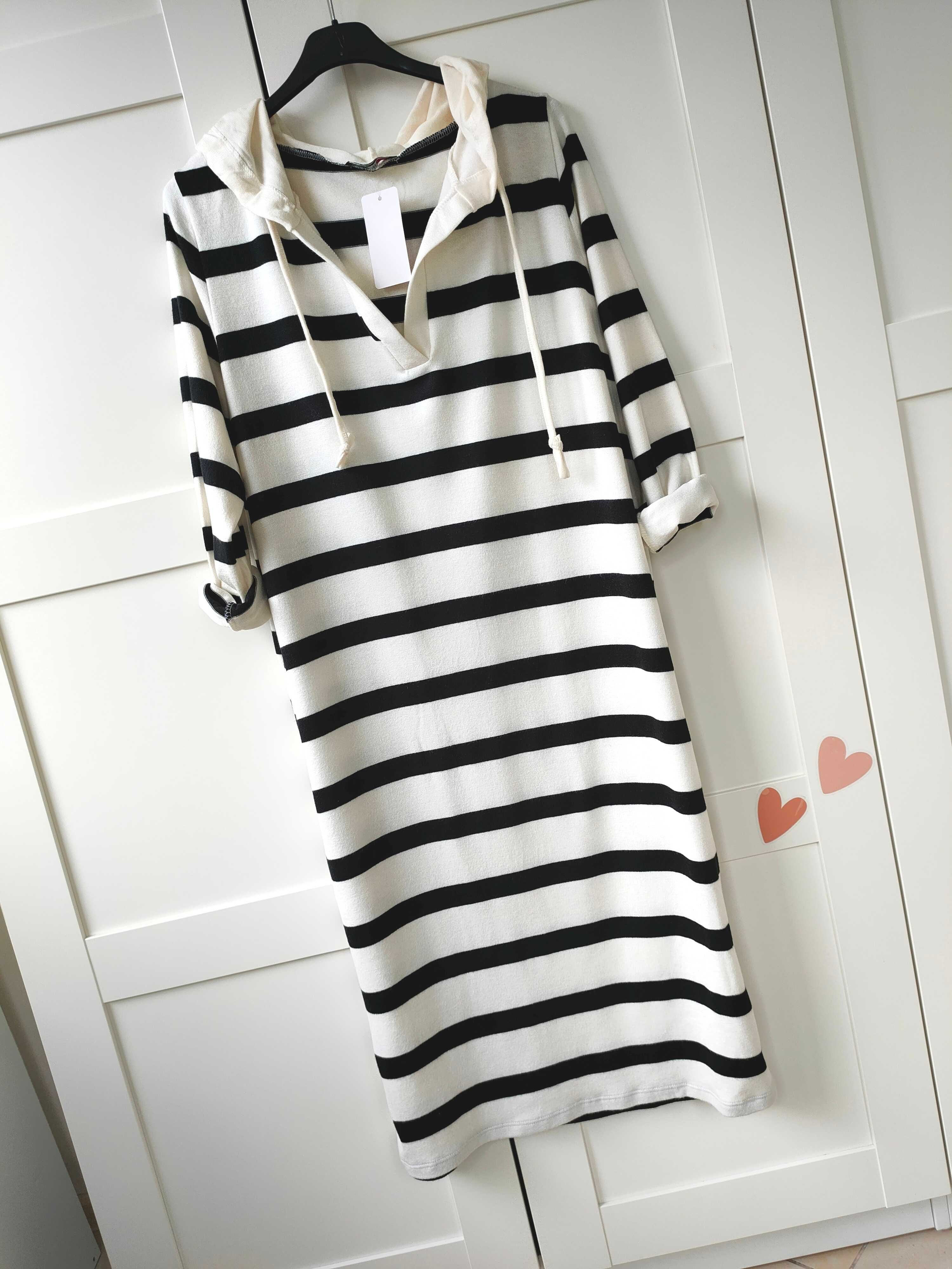 Sukienka sweterkowa sweter dzianina oversize midi maxi 38 M 40 L 42 XL