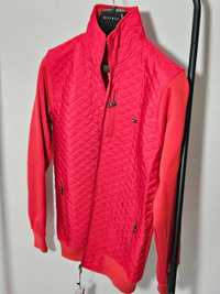 czerwona kurtka bluza pikowana bez kaptura wiosna Hilfiger roz XL