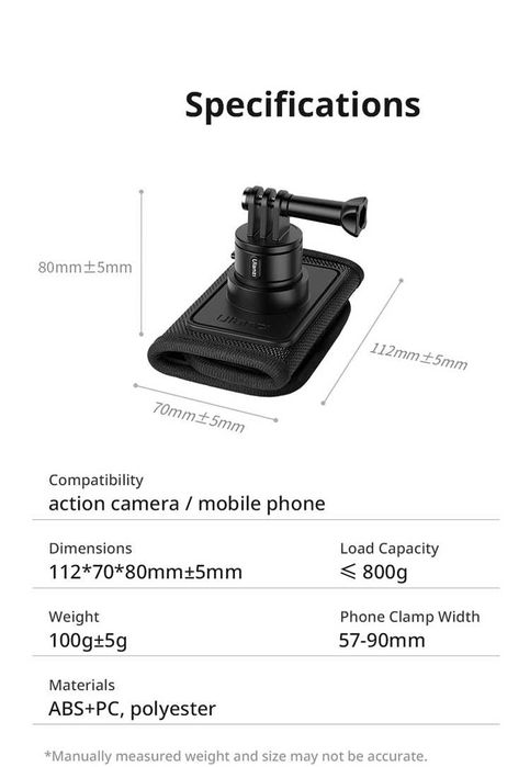 Obrotowy klips Ulanzi CO62 do plecaka do kamer GoPro Insta360 DJI