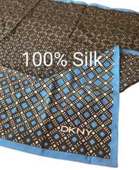 Apaszka Donna Karan New York jedwab silk logowana