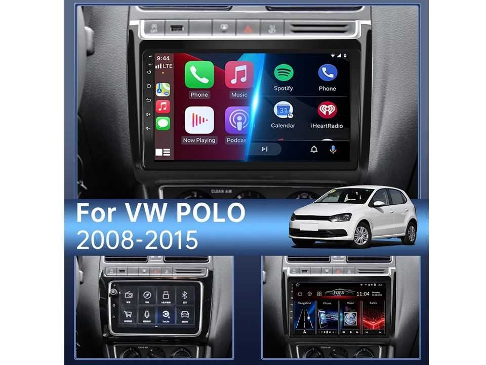 Radio samochodowe Android Volkswagen Polo (9", black) 2008.-2015