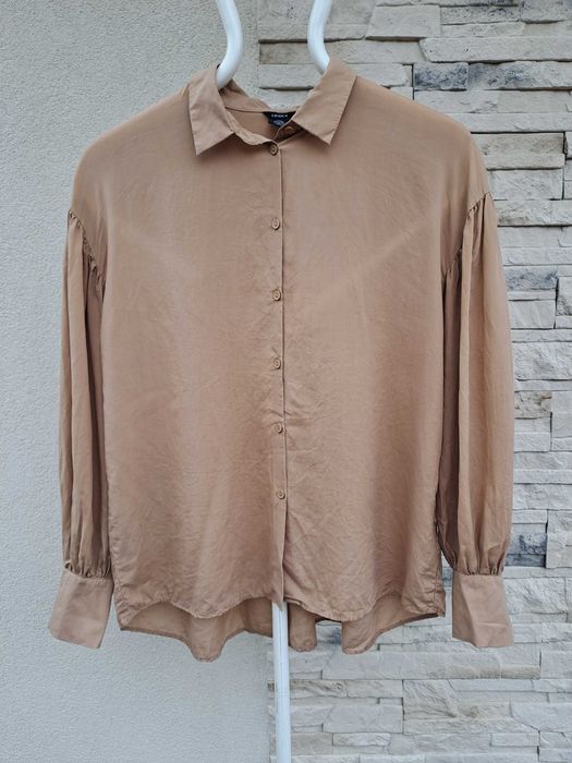 Koszula Lindex oversize kawa z mlekiem lyocell tencel XL XXL 46 48