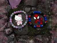 Handmade matching bransoletki hello kitty sanrio marvel Spiderman