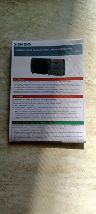 Siemens SINAMICS G120D CU240D-2PN-F1P 6SL3544-OFB21-1FAO ew. z falown.