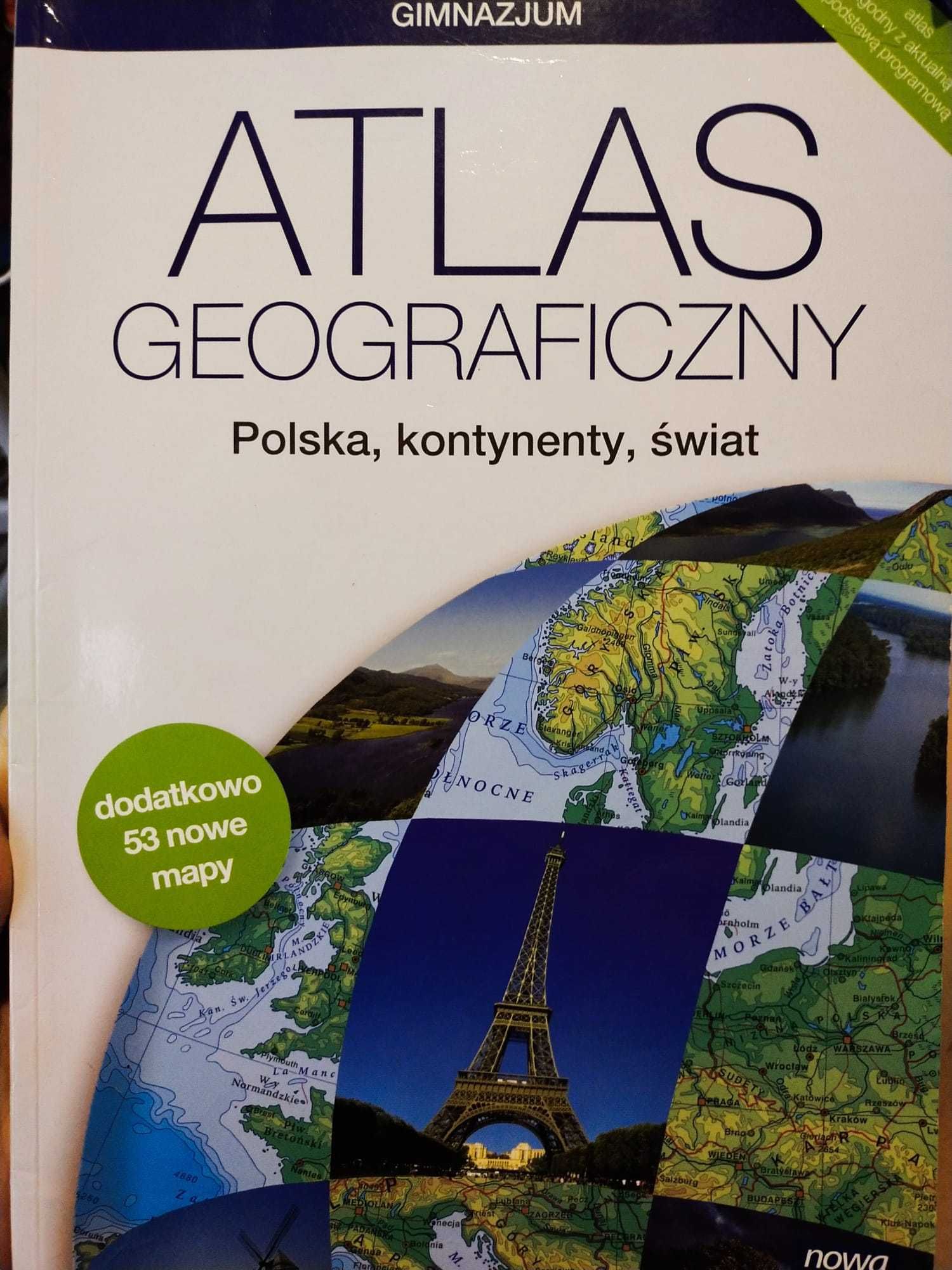 Atlas geograficzny - Polska, kontynenty, świat