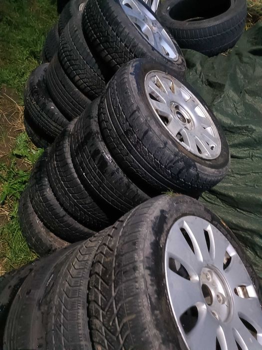 Koła felgi aluminiowe 16 5×112 Audi a4 A6 po dwie sztuk opon zimowe