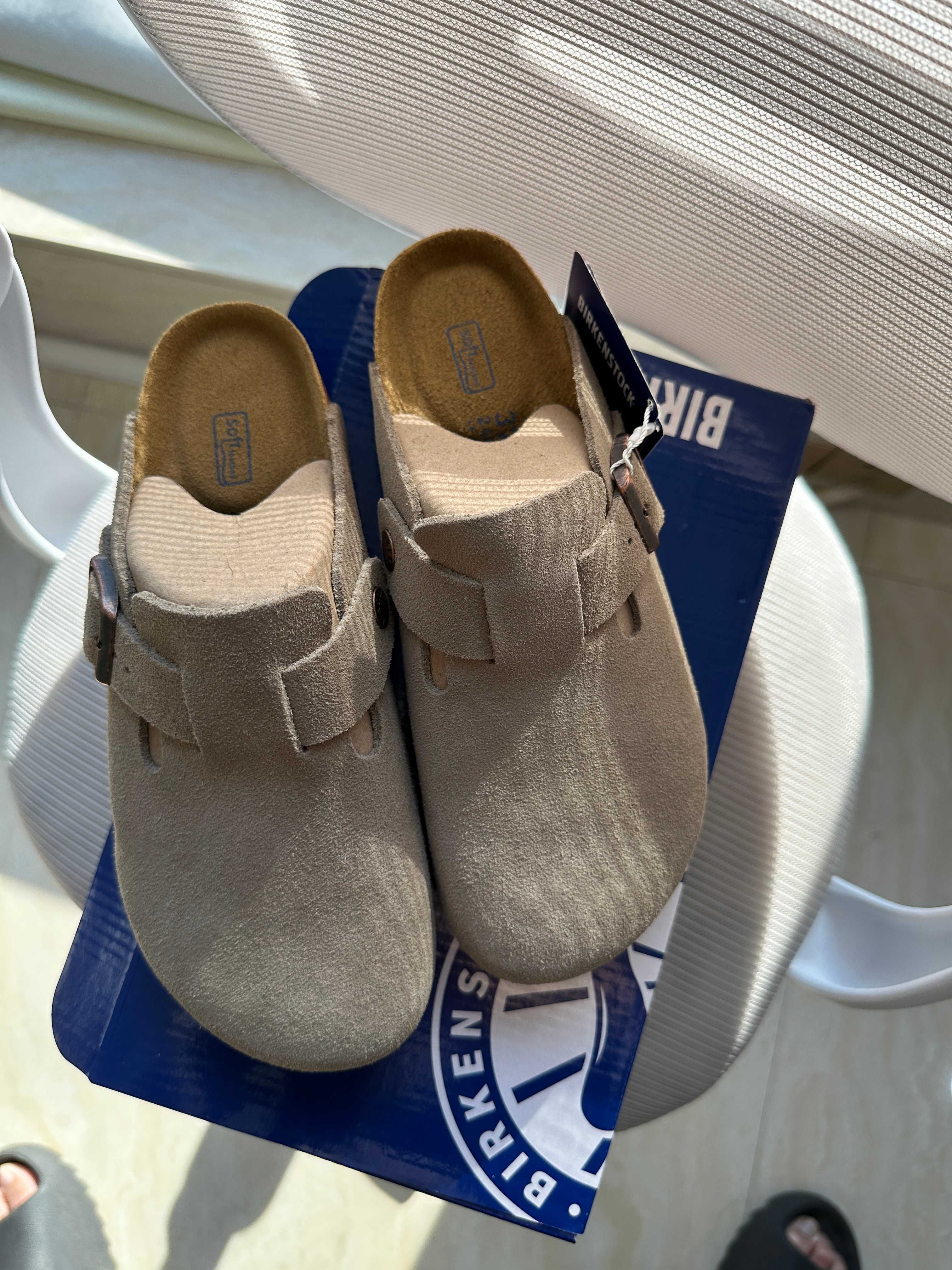 nowy Birkenstock Brązowe chodaki Moda rozmiar.40