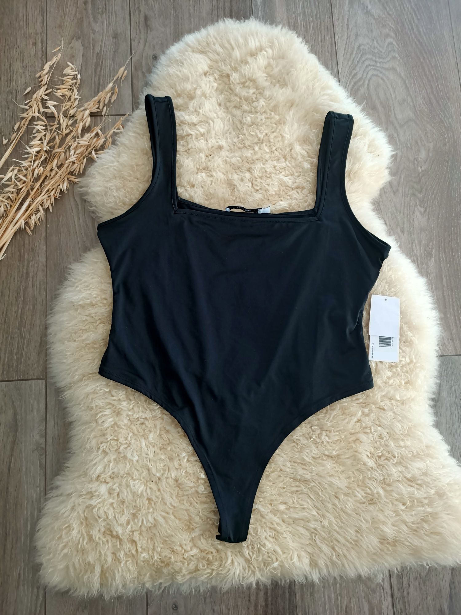 Justfab strój kąpielowy body czerń XL