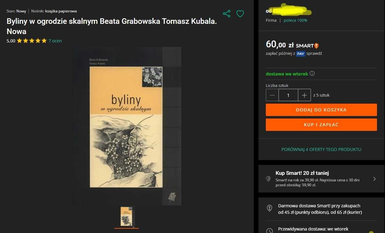 NOWA Książka ,,Byliny w ogrodzie skalnym'' Beata Grabowska, Tomasz K.