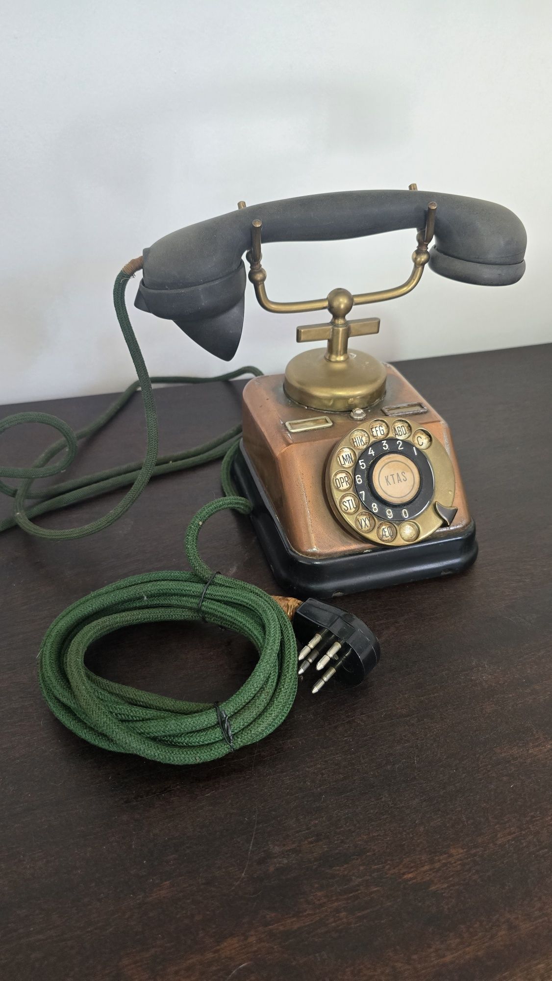 Antigo e Raro Telefone castiçal,Dinamarquês