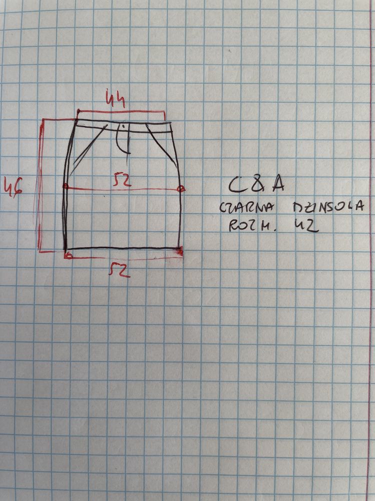 Czarna dżinsowa spodniczka C&A rozm 42