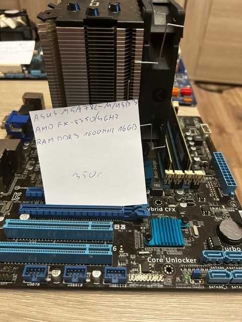 ASUS M5A78L-M/USB3 + PROCEK AMD FX8350 + ram ddr3 16gb/1600mhz