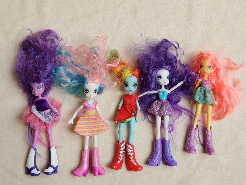 Kolekcja 5 dużych lalek Equestria Girls. Pony