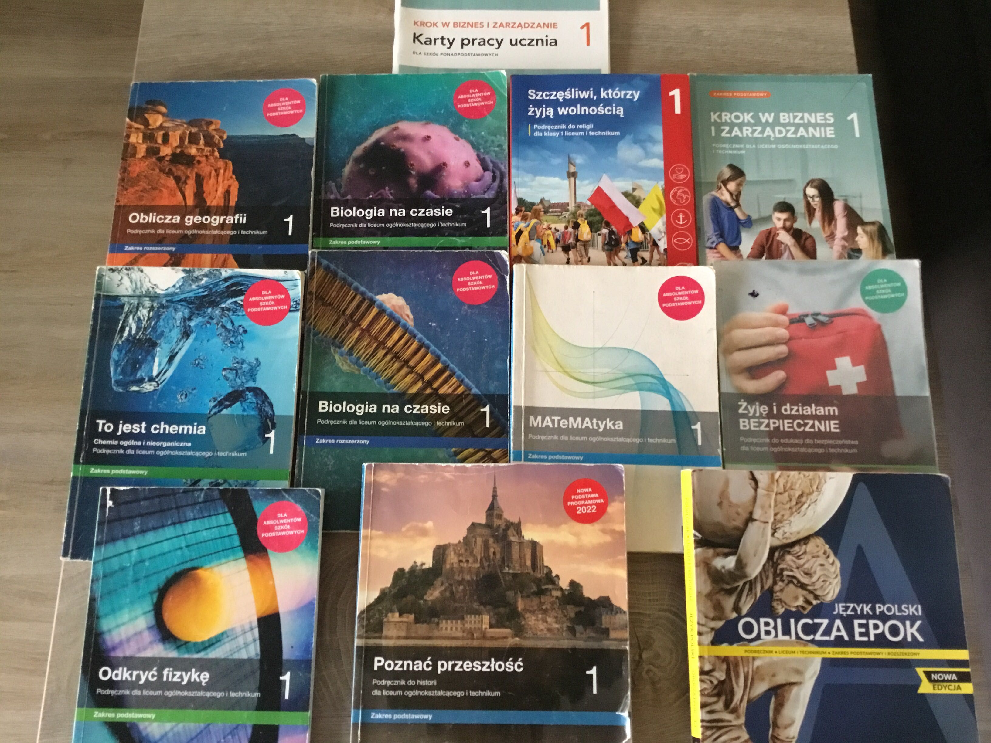 Podręczniki Liceum Klasa 1