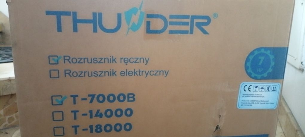 Agregat prądotwórczy thunder t-7000B