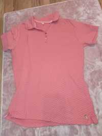 Vintage różowa bluzka polo