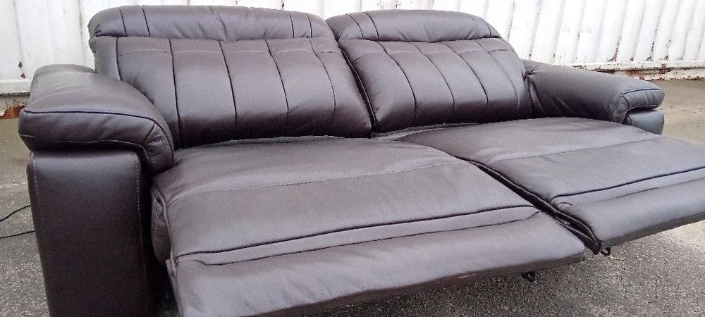 Шкіряний диван електро реклайнер