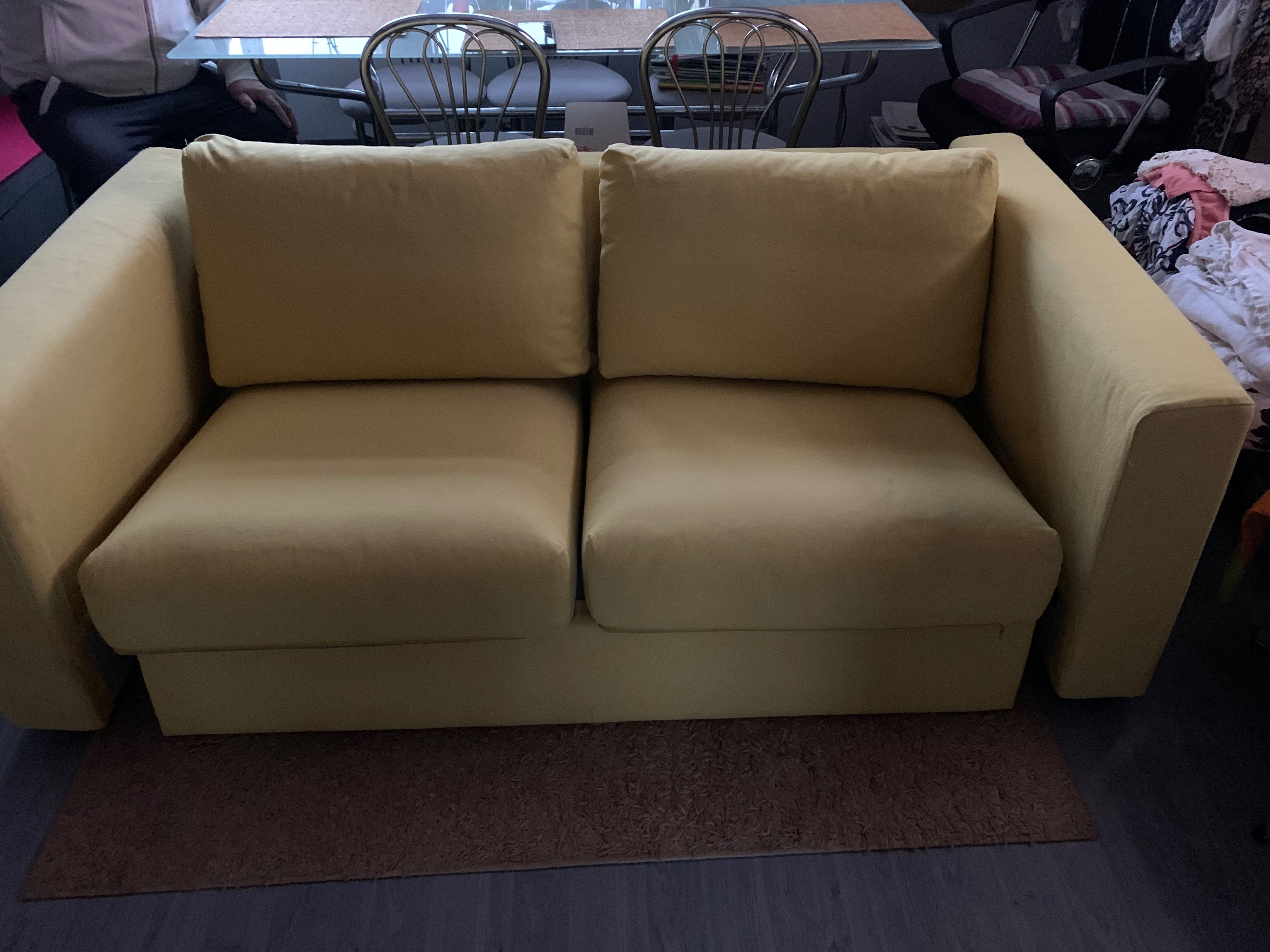 Vimle Ikea żółta sofa stan bdb