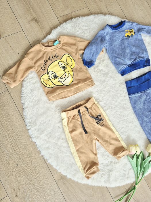 Zestaw komplet dresowy dla chłopca 62 68 bluza spodnie na jesien box