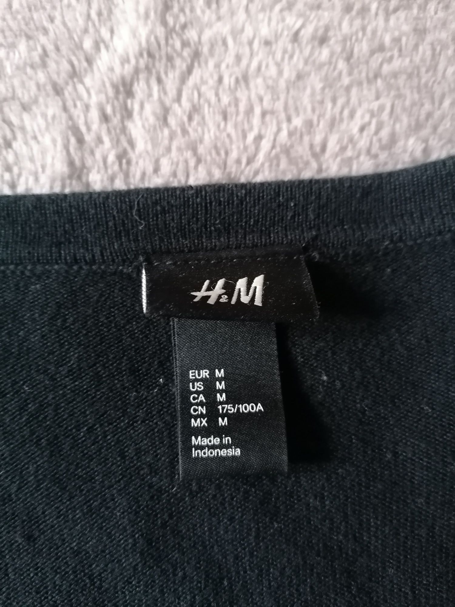 Czarny bawełniany kardigan męski H&M M