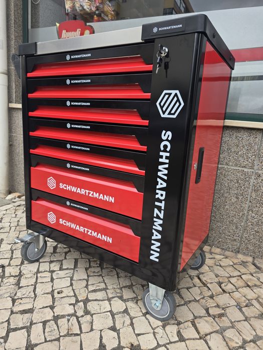 Carrinho de ferramentas 7 gavetas 6 completas novo