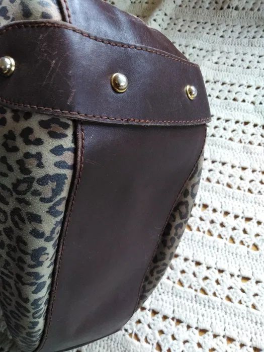 GUCCI made in ITALY - skórzana torebka na ramię.
