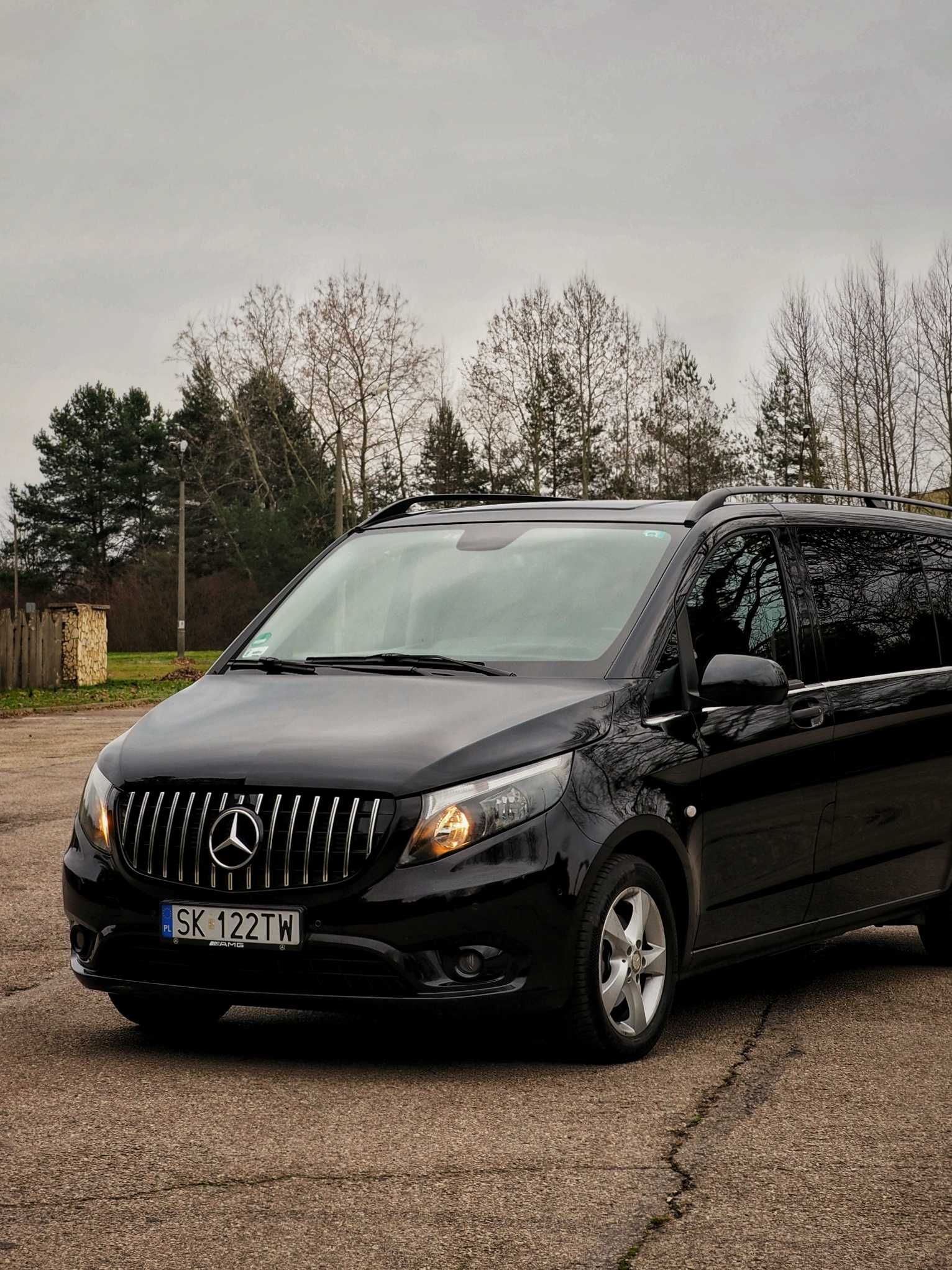 Wynajem busa Mercedes Benz Vito Long 7os. łóżko stolik webasto V klasa