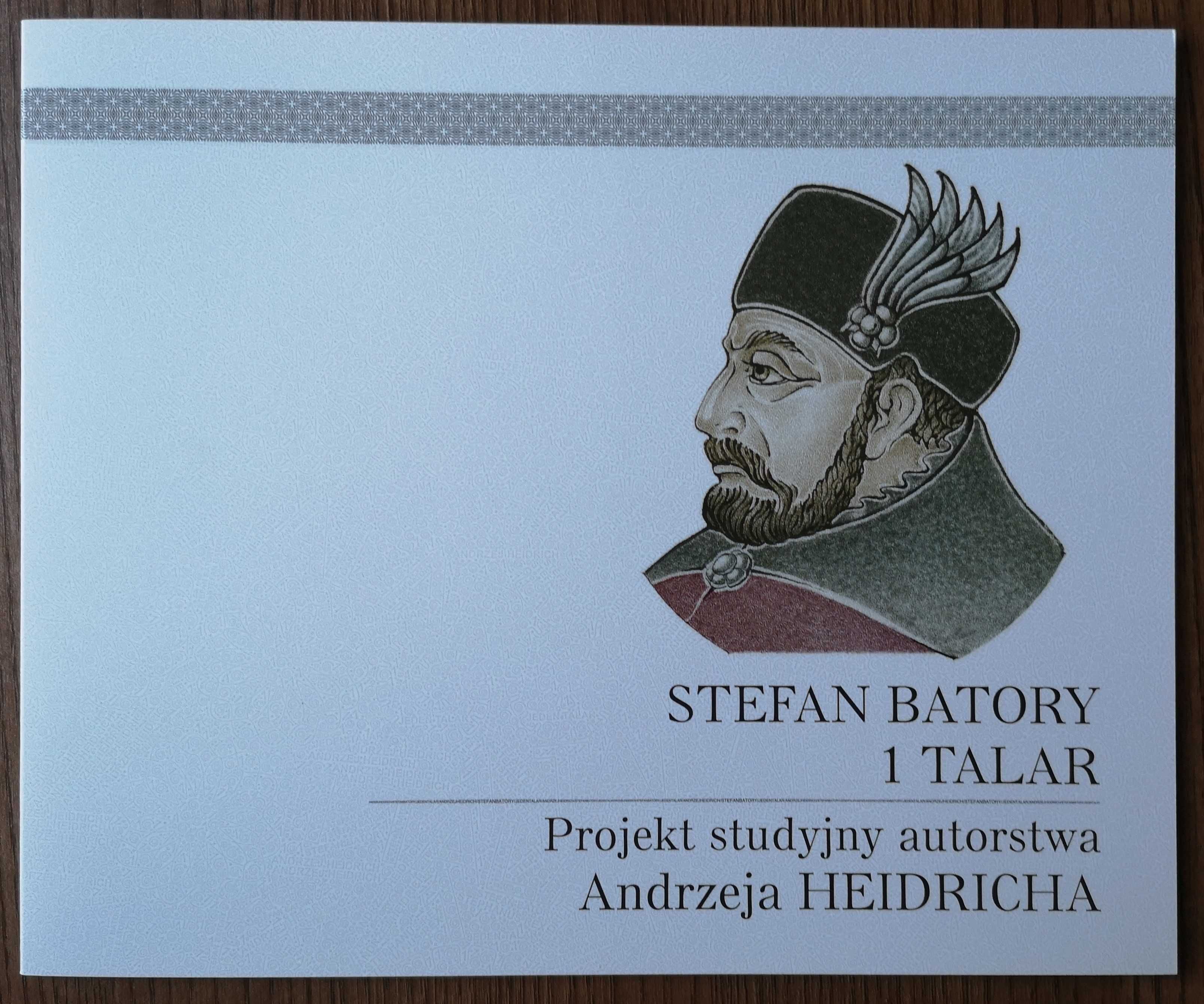 Stefan Batory 1 Talar - Projekt studyjny banknotu - druk PWPW