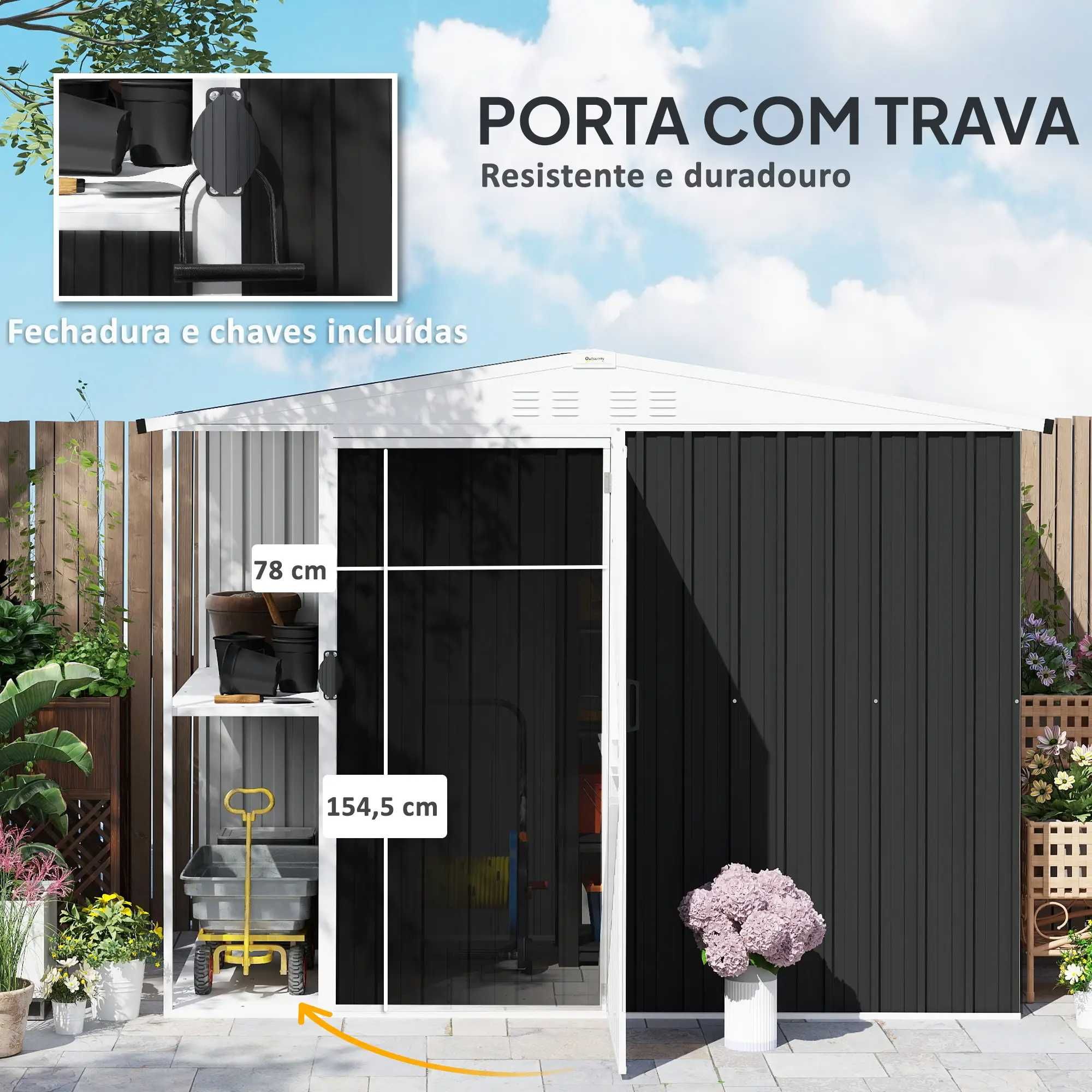 Abrigo de Jardim 2,7m² 245x117x180 cm