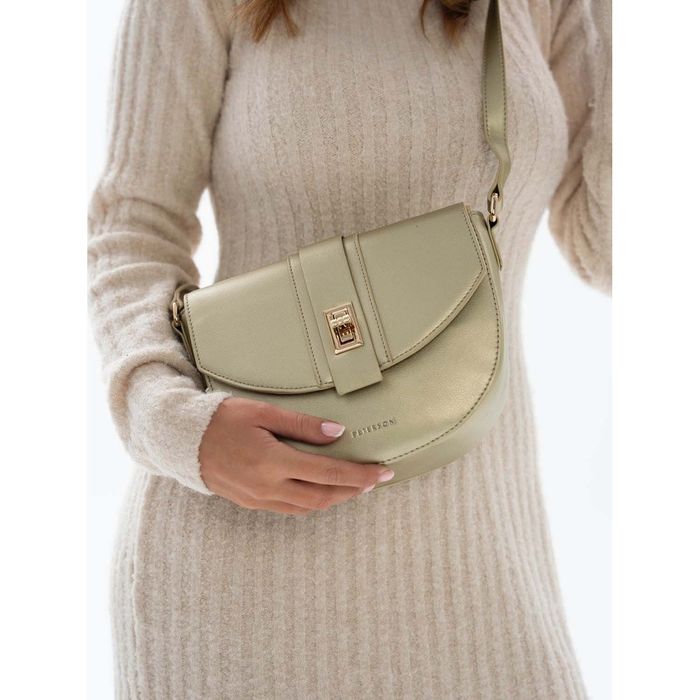 listonoszka w kształcie podkówki ze skóry ekologicznej - peterson