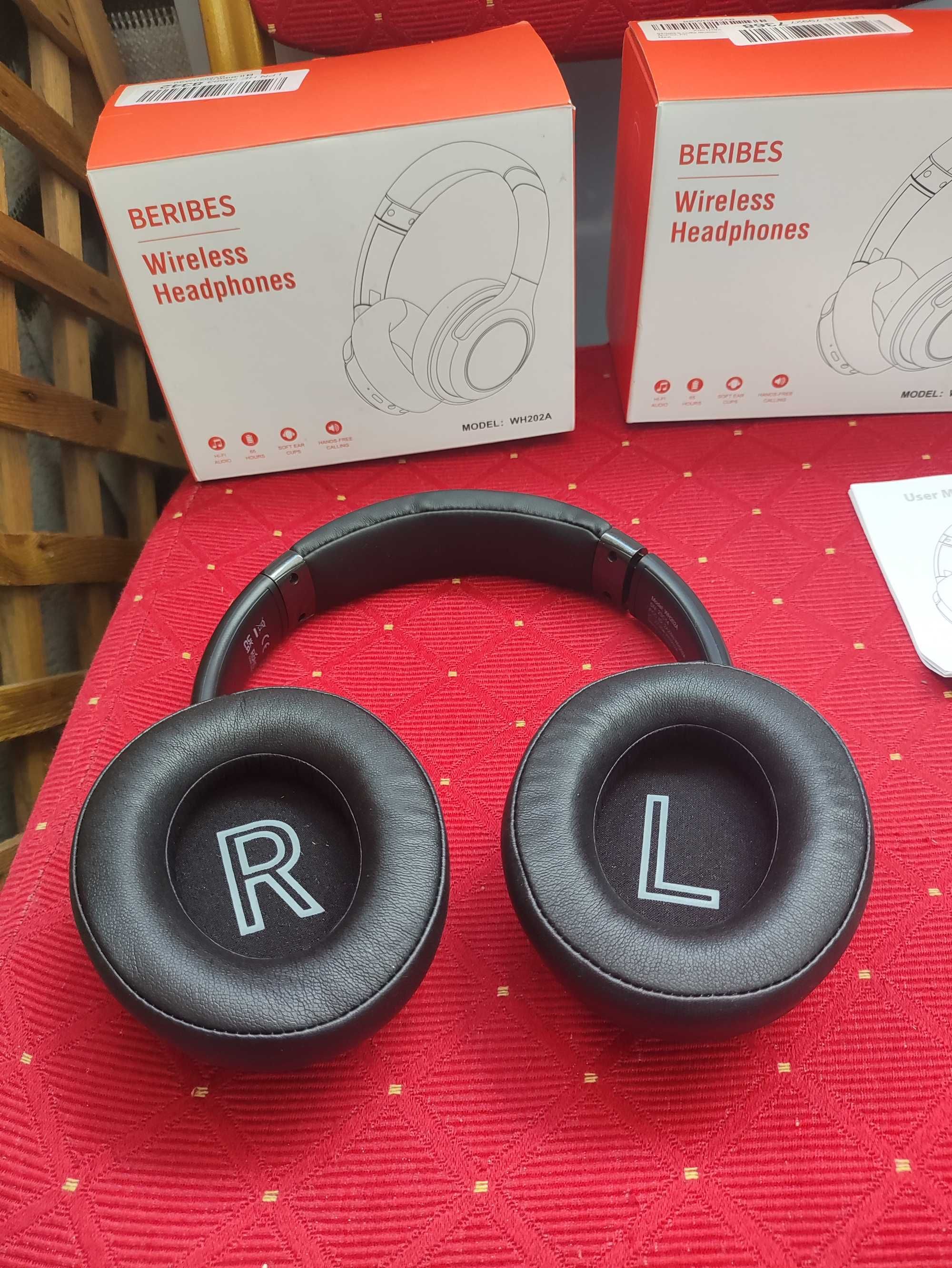 Słuchawki Bezprzewodowe nauszne Bluetooth czarne do odtwarzacz MP3 MP4