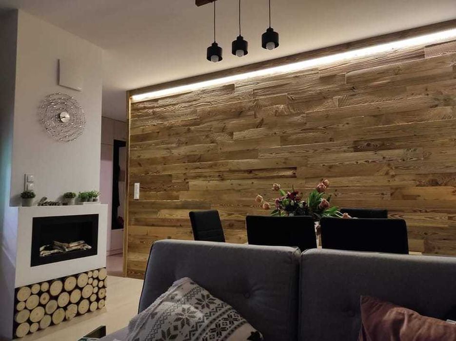 Stare deski na ścianę gotowe do montażu Stare drewno panel ścienny