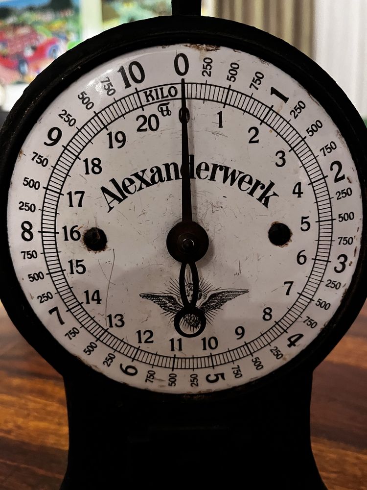 Stara secesyjna, kolekcjonerska waga Alexanderwerk