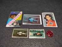 Carteirinha com 4 cromos Formula 1 "Pilotos e Carros" 1988 Sorcacius